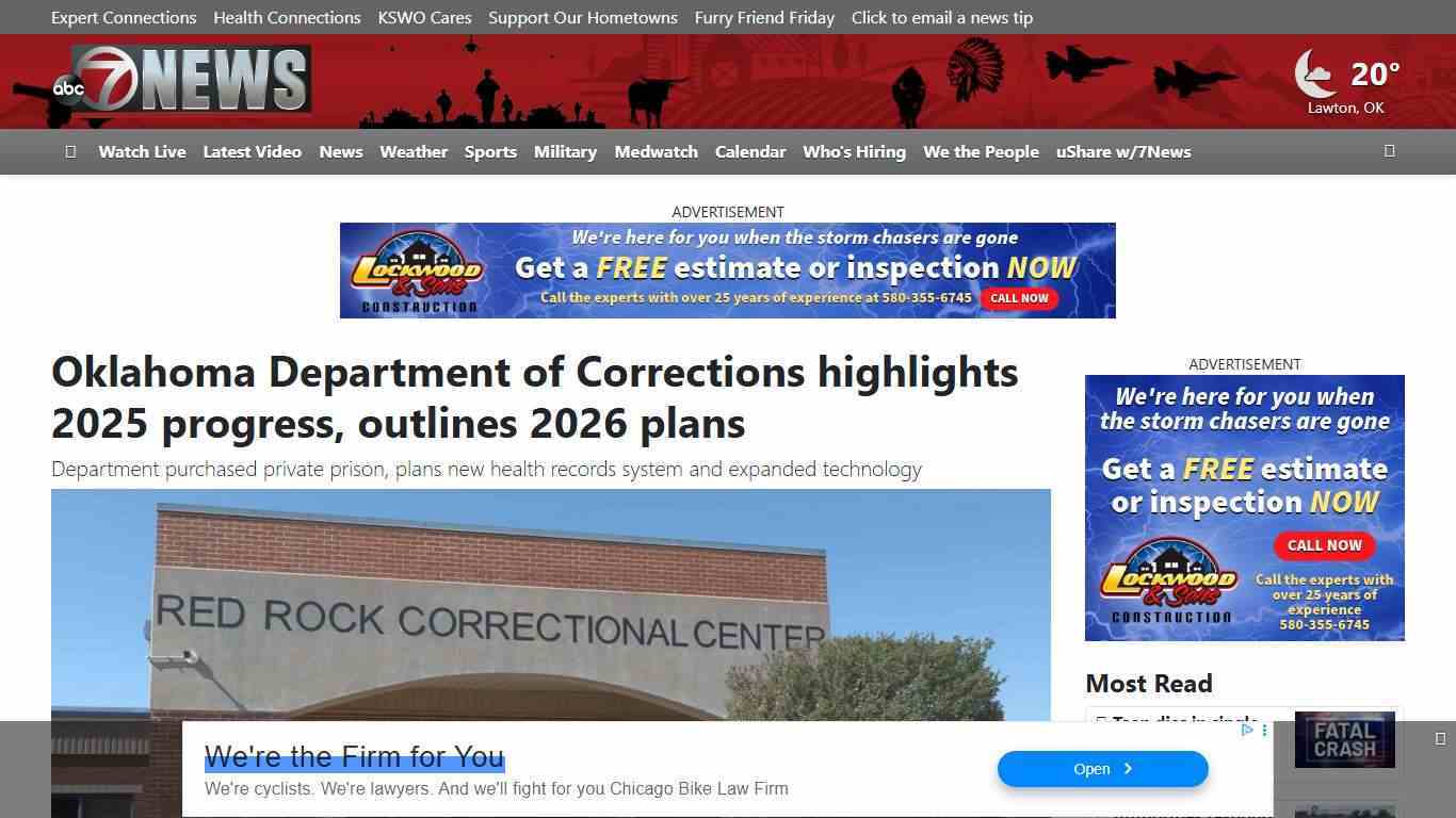 Oklahoma Department of Corrections highlights 2025 progress, outlines 2026 plans